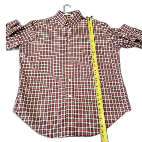 Lauren By Ralph Lauren Men's Red White Black Long Sleeve Shirt NWOT 32/33 - Picture 6 of 11